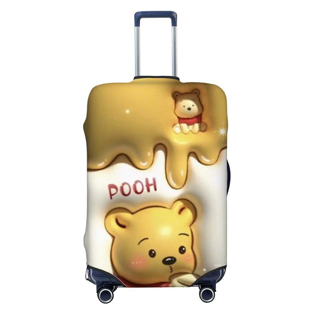 Unisex stretchable suitcase cover with impressionist landscape print and zipper for trolley with swivel wheels Kalsten