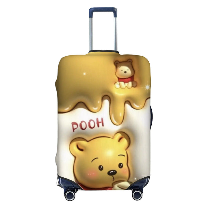 Unisex stretchable suitcase cover with impressionist landscape print and zipper for trolley with swivel wheels Kalsten