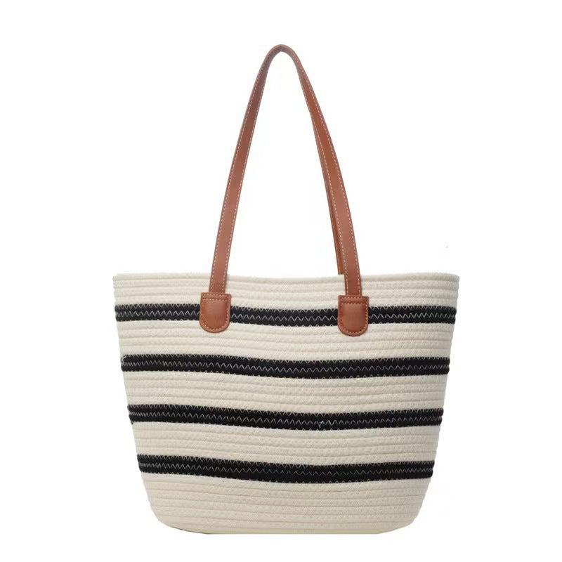 Casual tote bag with stylish stripe pattern Kalsten