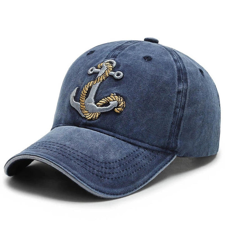 Men's Marine-Themed Embroidered Cotton Cap Kalsten