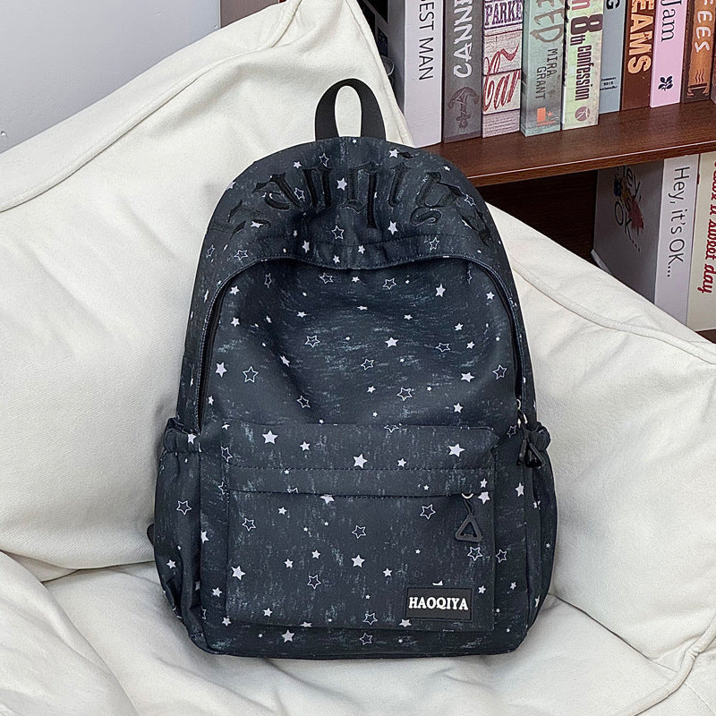 Cute Star-Patterned School Backpack