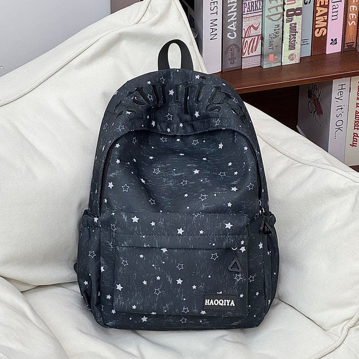 Cute Star-Patterned School Backpack