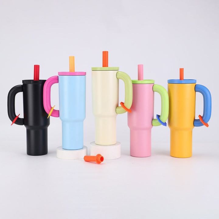 Ladies stylish insulated cup with straw Kalsten