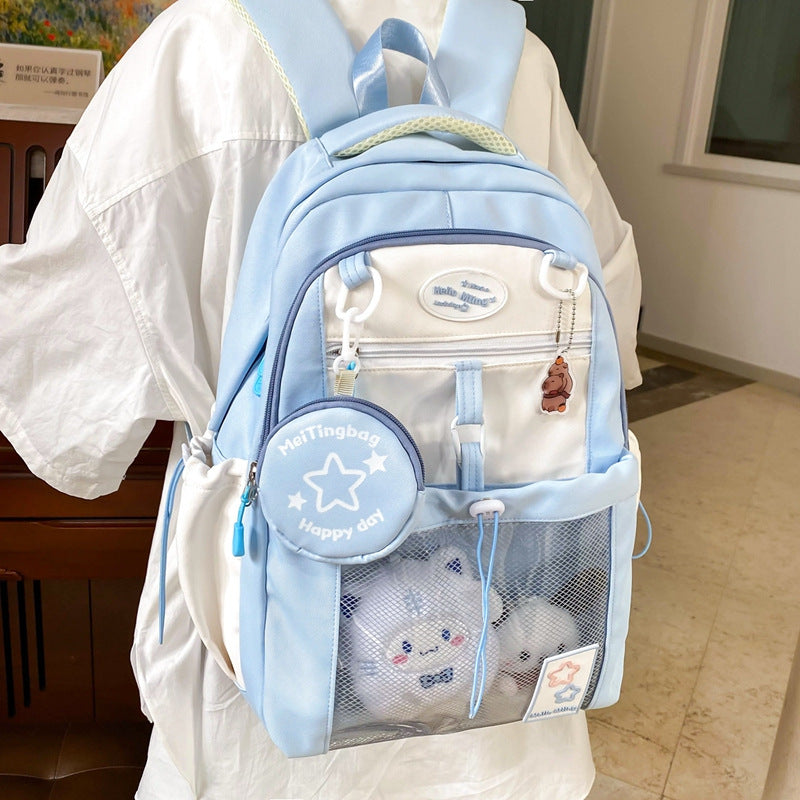 Adorable Character-Themed Multi-Compartment School Backpack