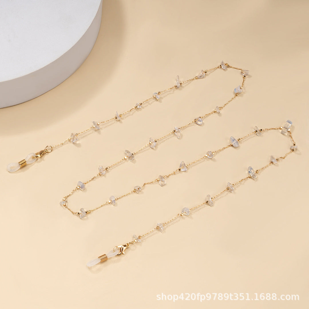 Multi-Color Stone Chain Necklace kalsten