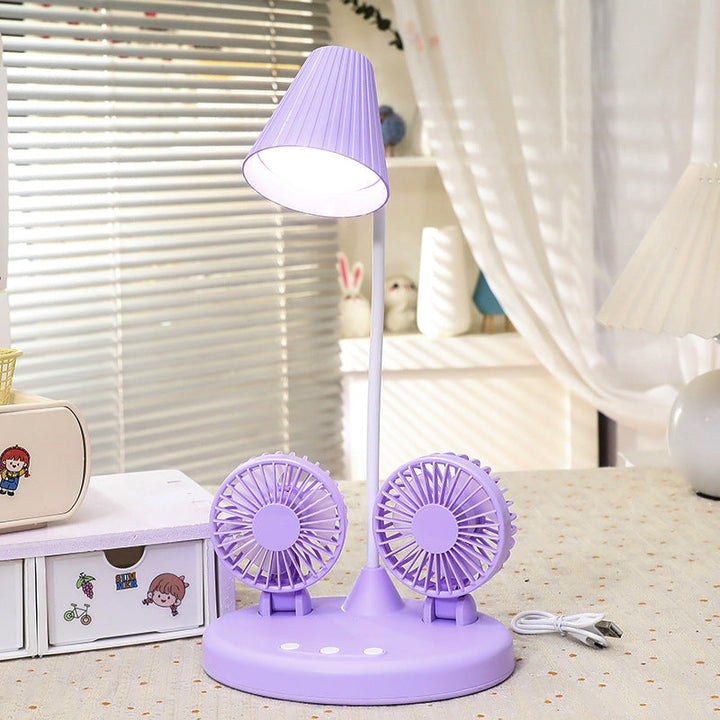 Ladies Multifunctional Table Lamp with Integrated Fans Kalsten