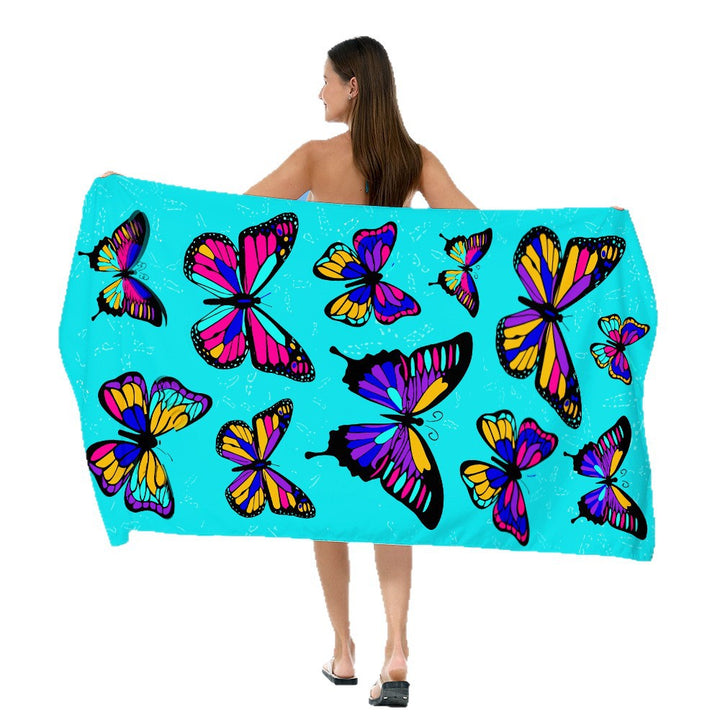 Beach towel with vibrant, colorful animal motif Kalsten