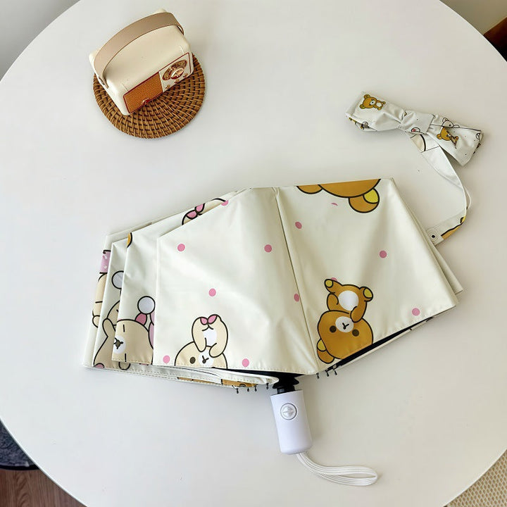 Women's Automatic Folding Umbrella with Cheerful Animal Designs Kalsten