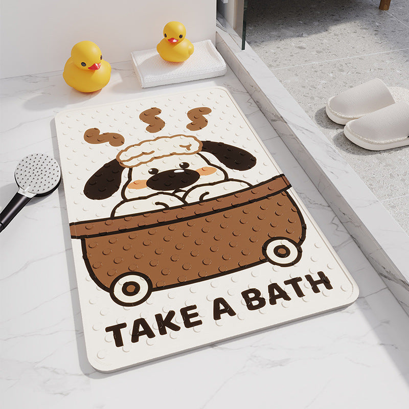 Cute Cat-Themed Bath Mat Kalsten