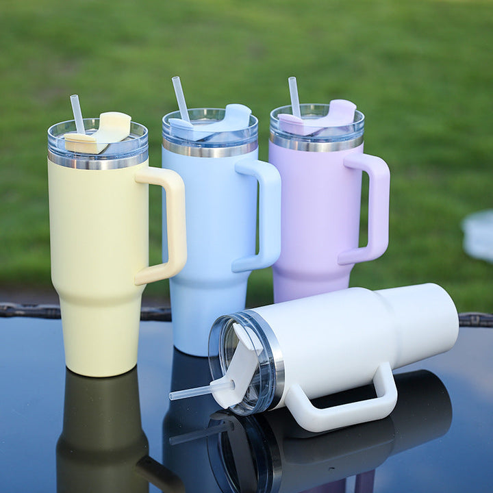 Women's Thermo Drinking Cup with Ergonomic Handle and Practical Straw Kalsten