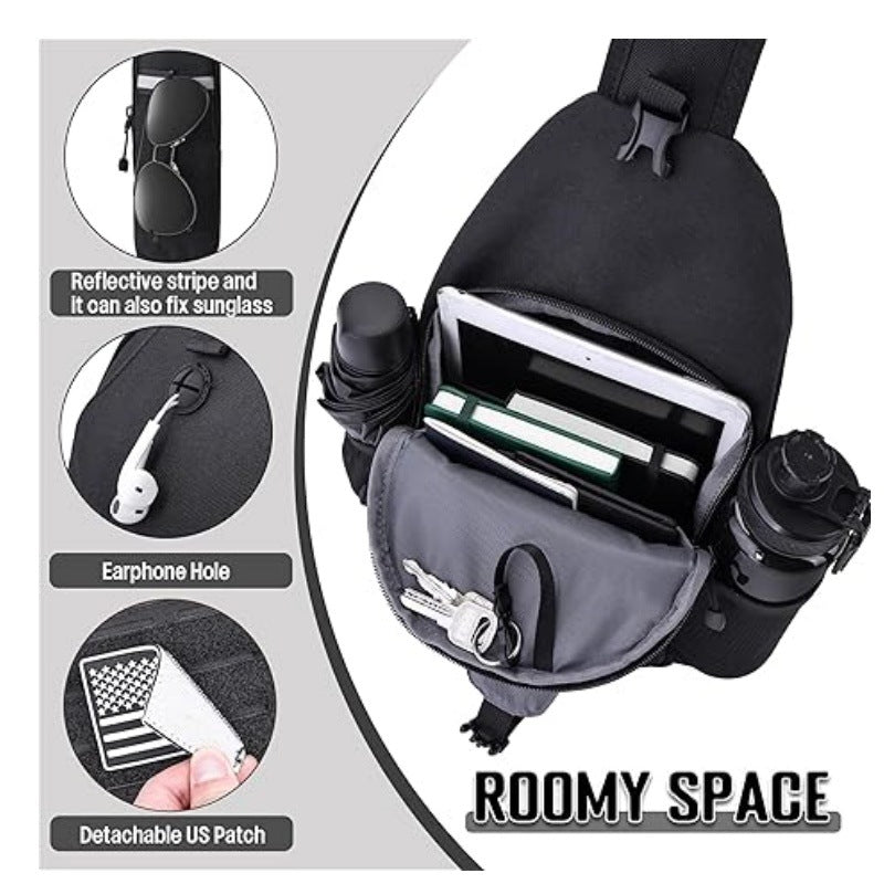 More ergonomic sling backpack with multiple compartments and practical holders Kalsten