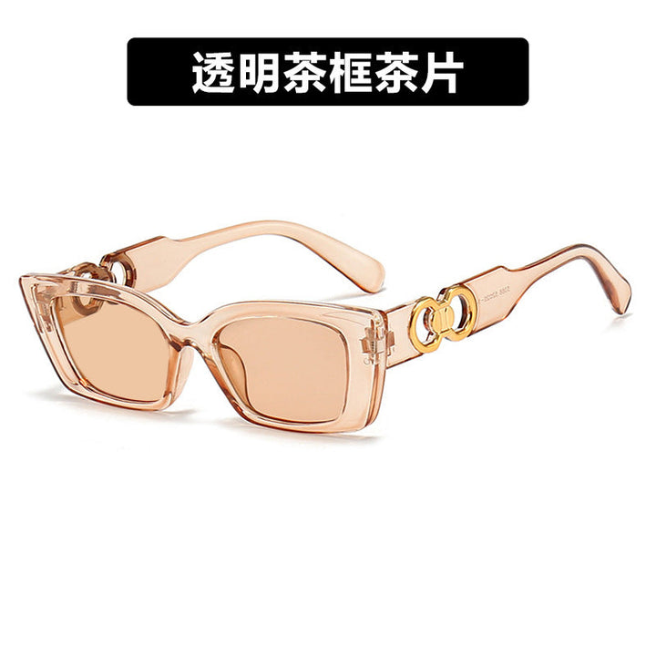 Women's fashionable square sunglasses with golden embellishments Kalsten