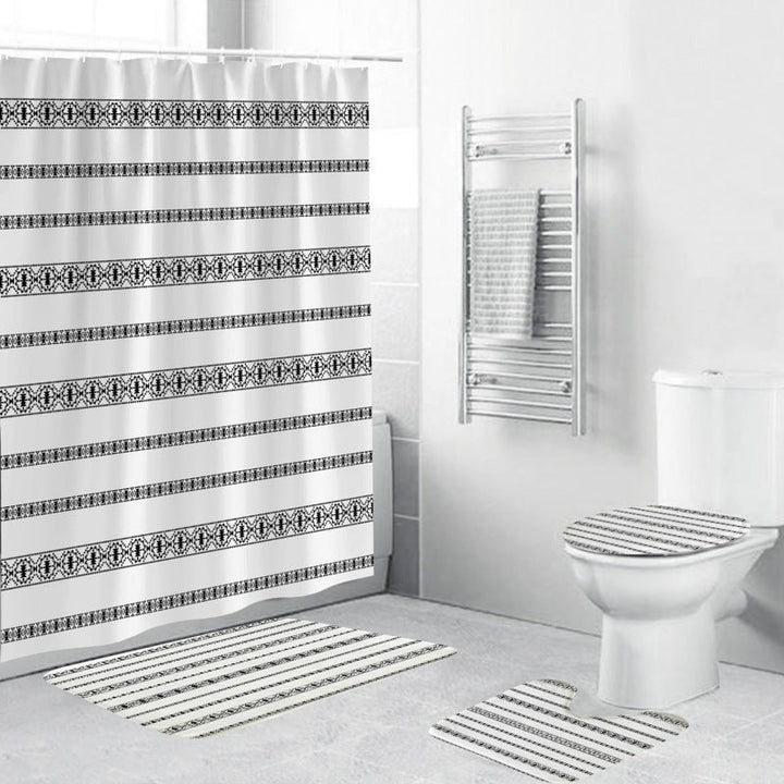 Chevron Pattern Bathroom Set Kalsten