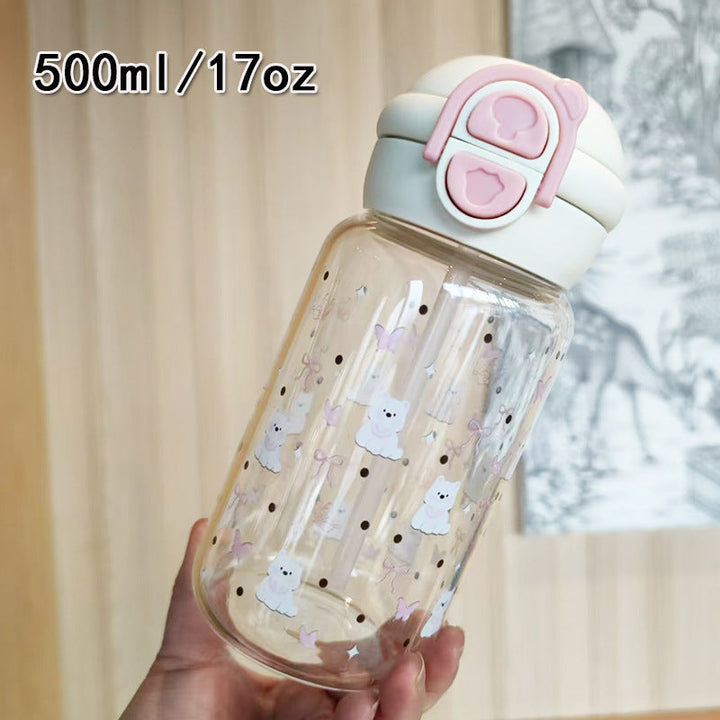 Ladies creative water bottle with integrated silicone carrying loop Kalsten
