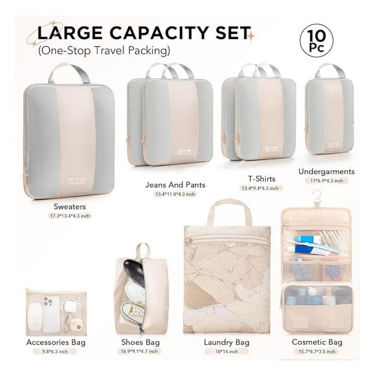 Travel cosmetics set with compartments and practical organizer Kalsten