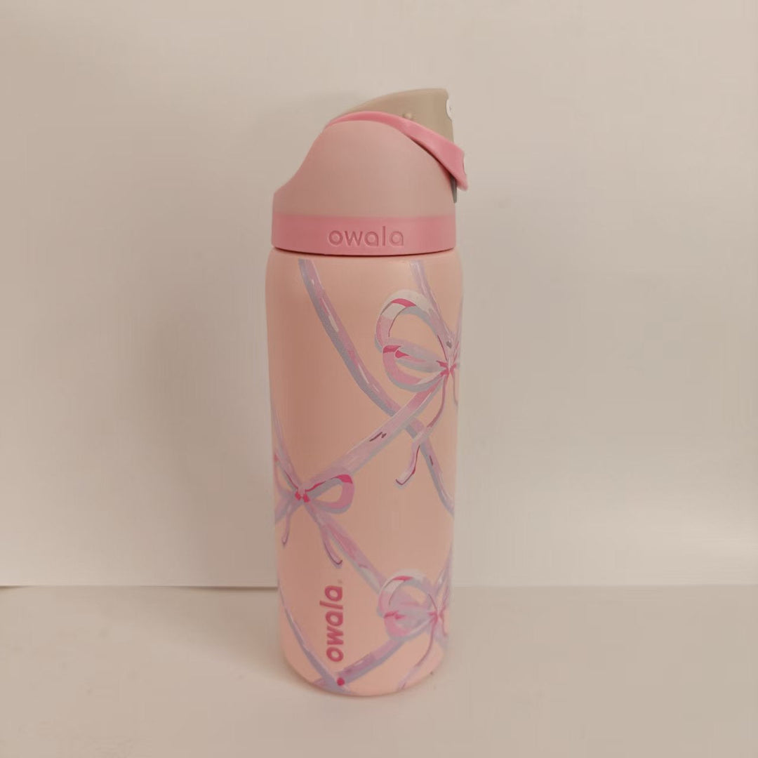Double-Wall Vacuum Insulated Stainless Steel Travel Bottle With Flip Straw Leakproof Lid And Character Print
