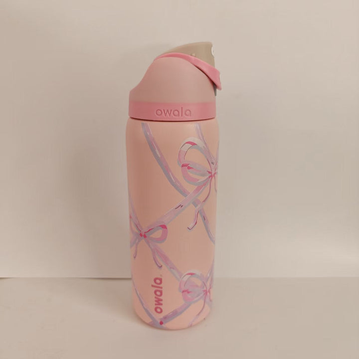 Double-Wall Vacuum Insulated Stainless Steel Travel Bottle With Flip Straw Leakproof Lid And Character Print