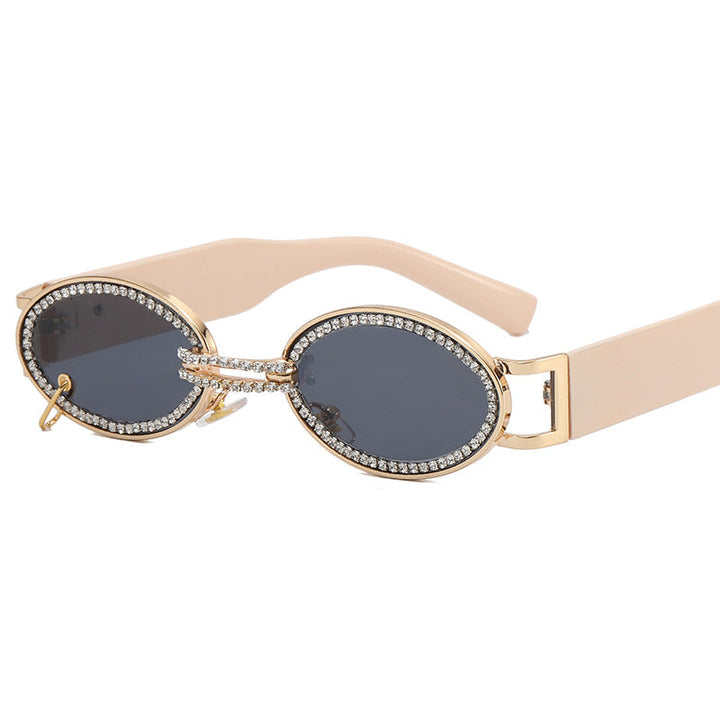 Women extravagant fashionable sunglasses with rhinestone-adorned frame Kalsten