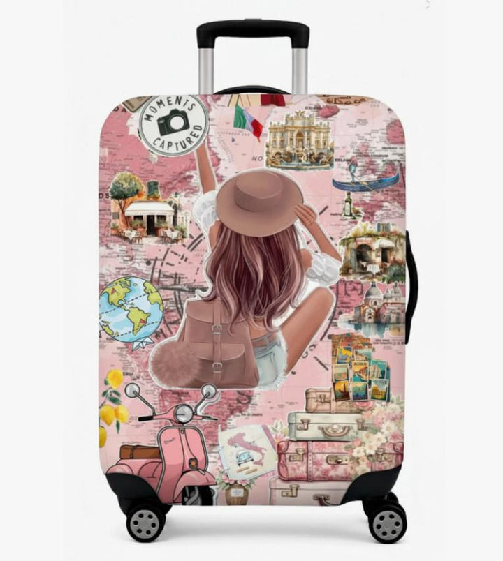 Unisex nan elastic suitcase cover with 3D dog design for trolley, stretchy and scratch-resistant Kalsten
