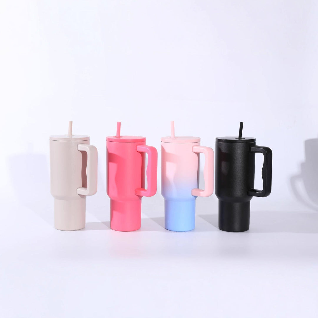 Ladies insulated mug with handle and straw Kalsten