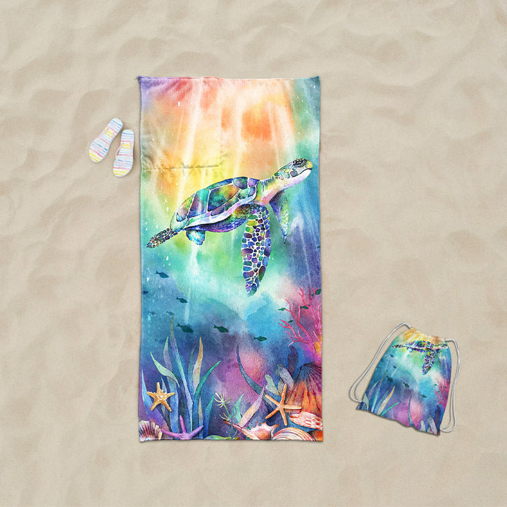 Beach towel with exclusive sea turtle motif Kalsten
