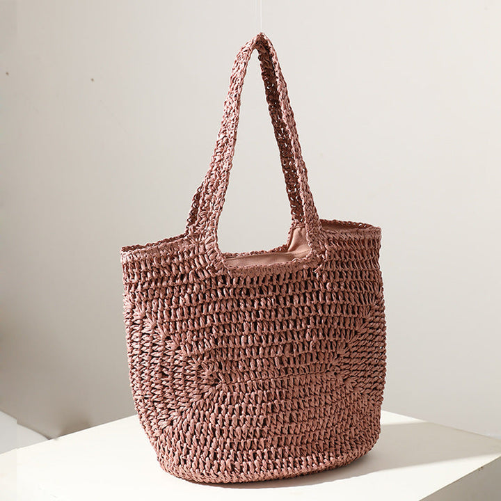 Handmade straw bag with comfortable inner bag Kalsten