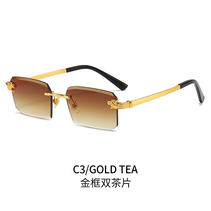 Ladies Fashion Sunglasses with Faceted Frame and Luxurious Accents Kalsten
