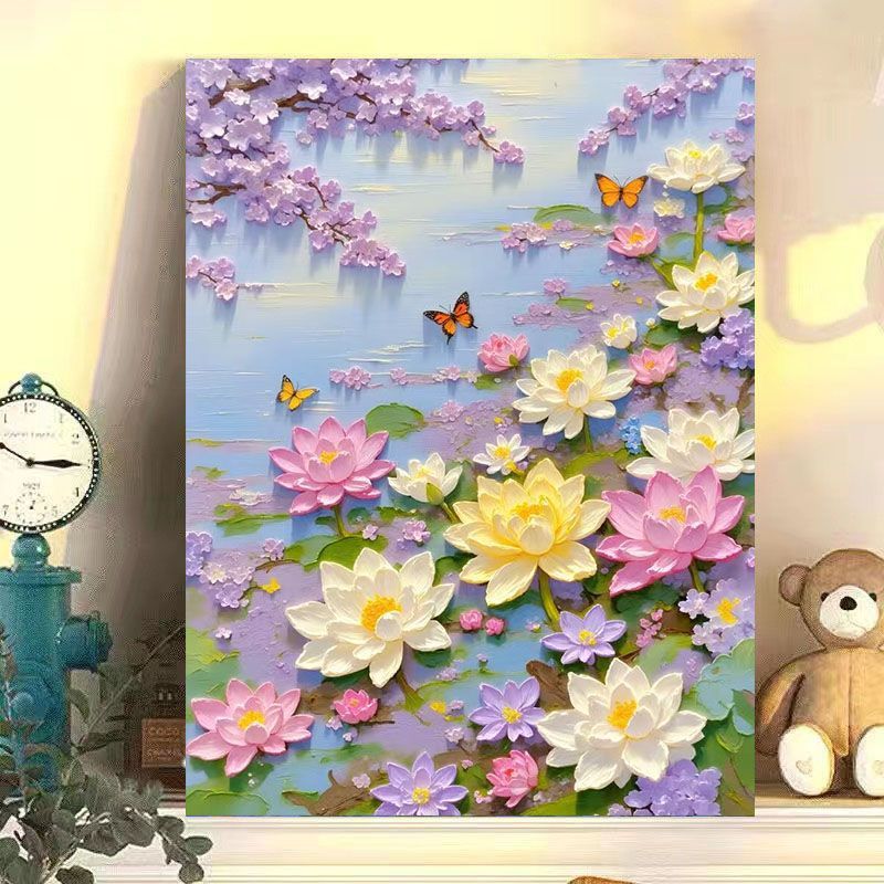Elegant Floral Lotus Canvas Art Kalsten