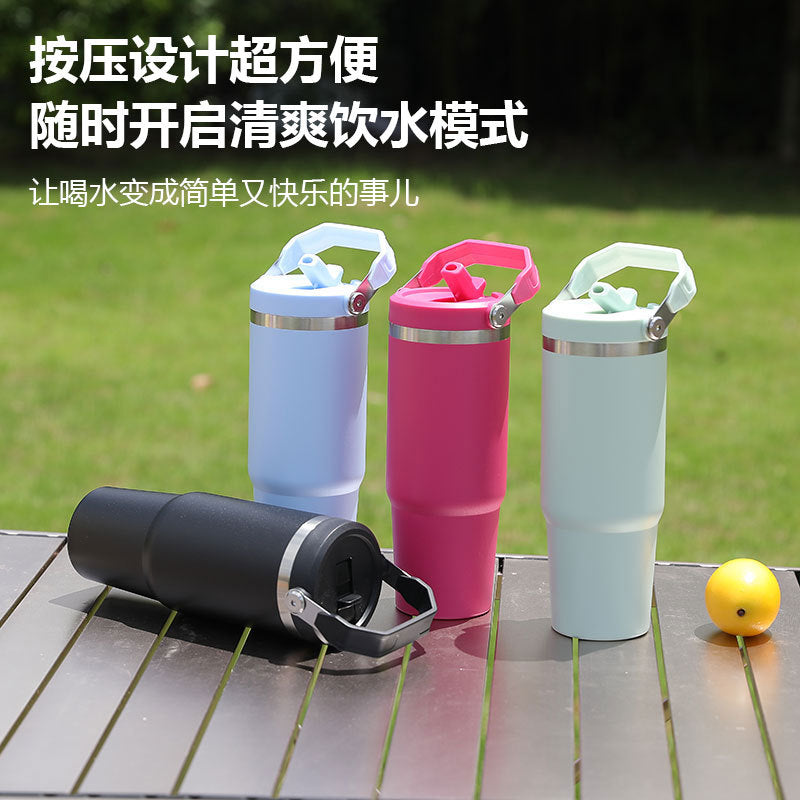 Unisex insulated cup with stable handling and practical folding device Kalsten