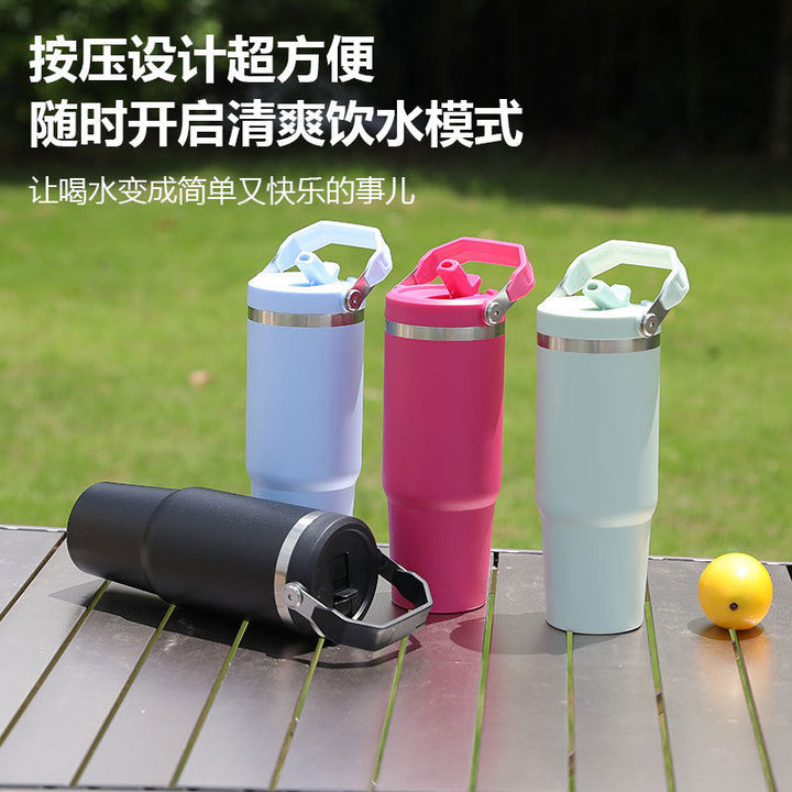Unisex insulated cup with stable handling and practical folding device Kalsten