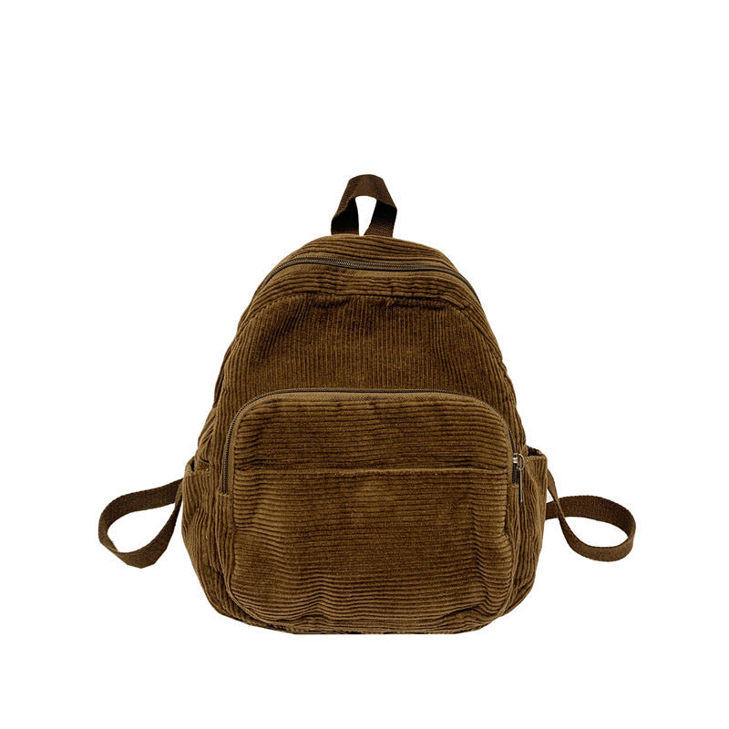Corduroy Textured School Backpack Kalsten