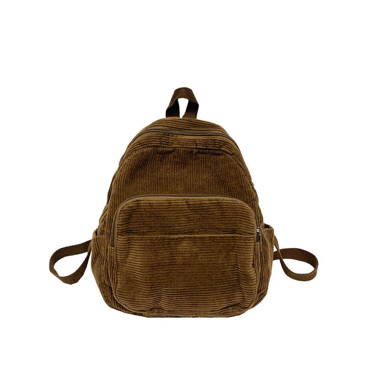 Corduroy Textured School Backpack Kalsten
