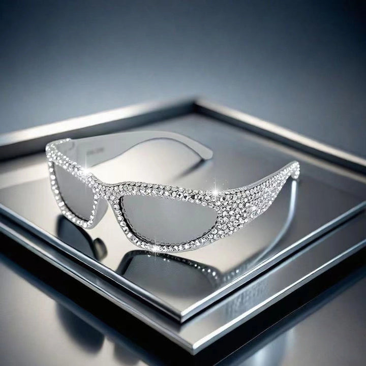 Women's Glittering Sunglasses with Sparkling Crystal Frame Kalsten