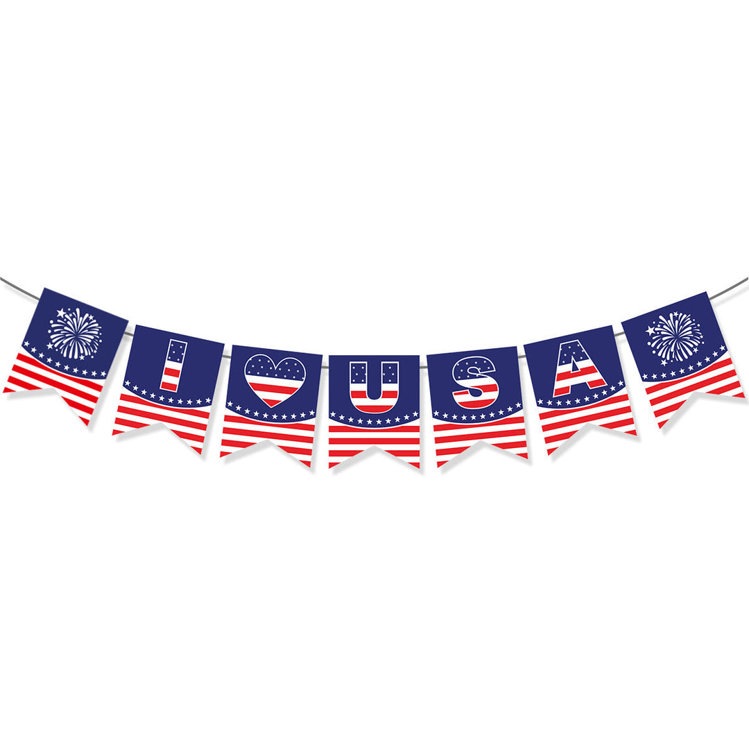 Unisex nan Pappteller Set with patriotic star stripe motif and convenient plate size Kalsten