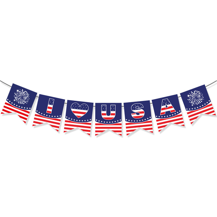 Unisex nan Pappteller Set with patriotic star stripe motif and convenient plate size Kalsten
