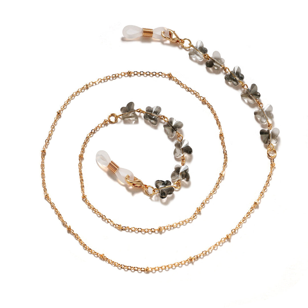 Floral-Embellished Eyewear Chain kalsten
