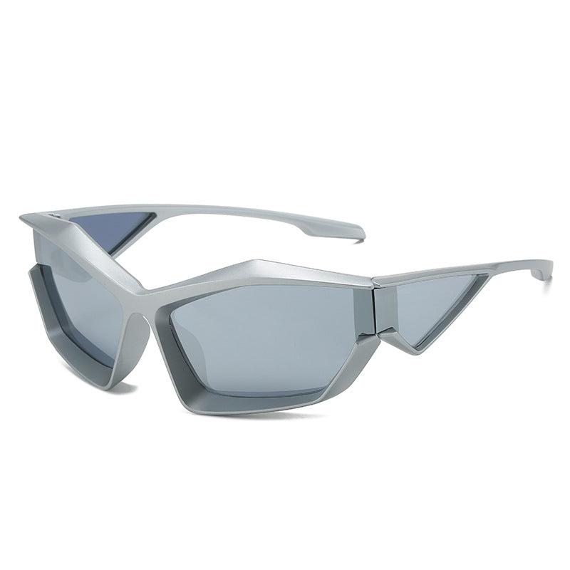 Women's sporty performance sunglasses with modern geometry frame Kalsten