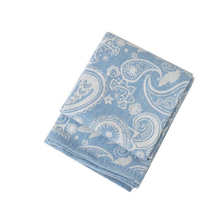 Minimalist Textured Knit Throw Blanket Kalsten