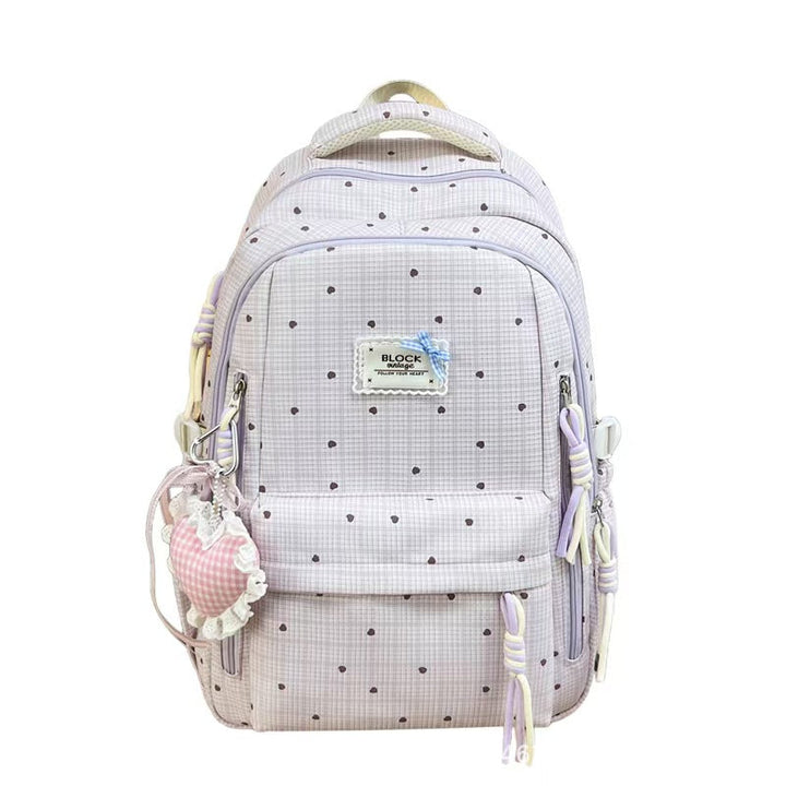 Stylish Gingham Pattern Backpack Kalsten