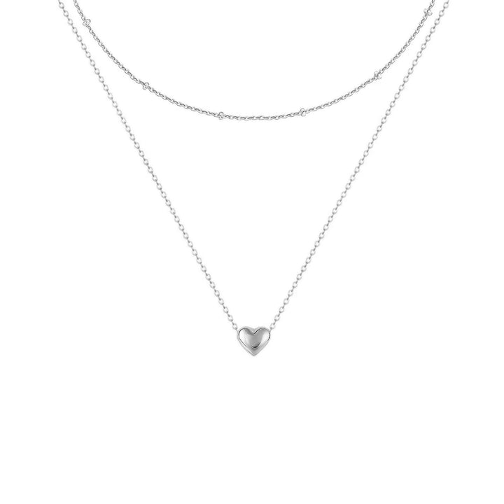 Heart Pendant Layered Necklace Kalsten
