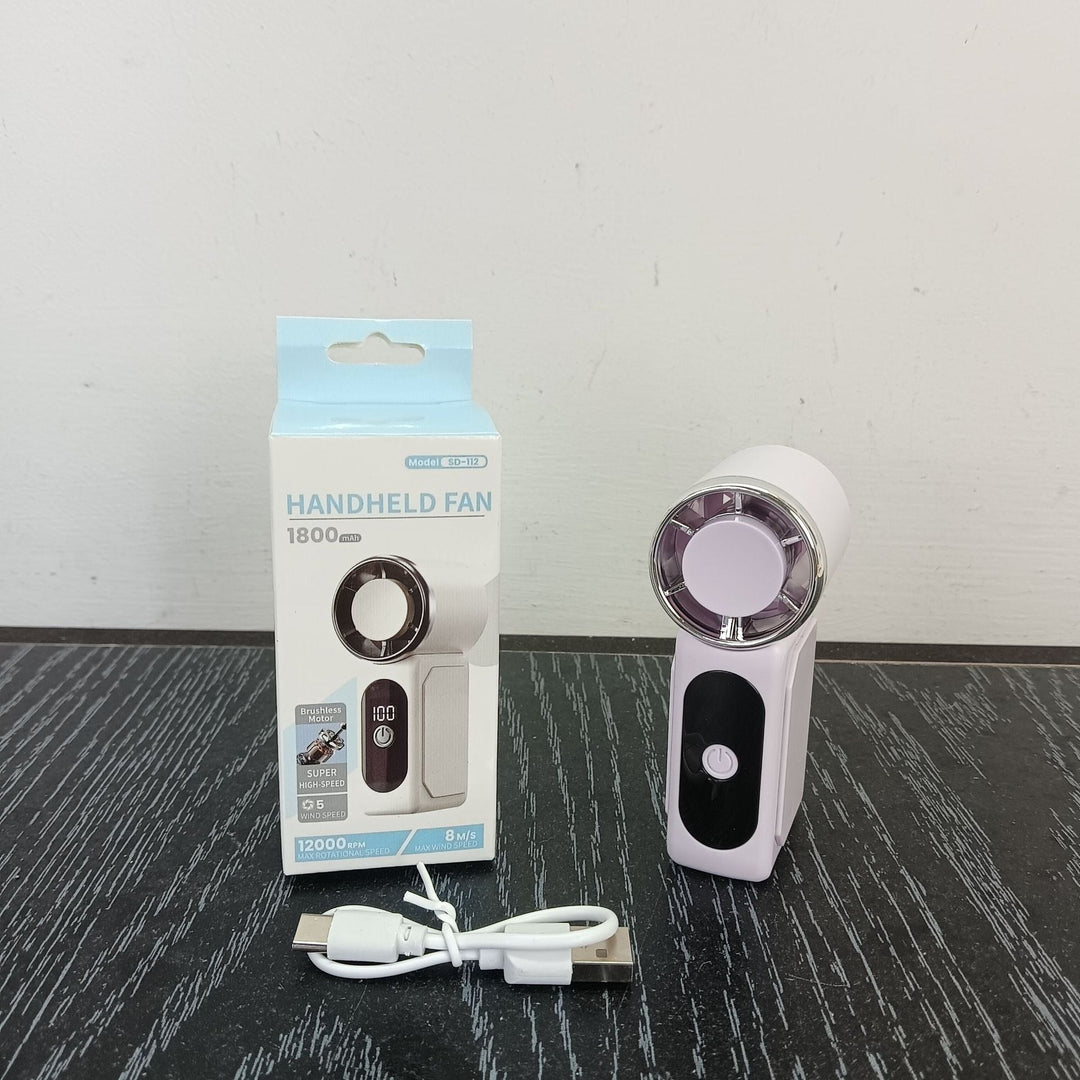 Unisex Portable Hand Fan with Digital Speed Display Kalsten