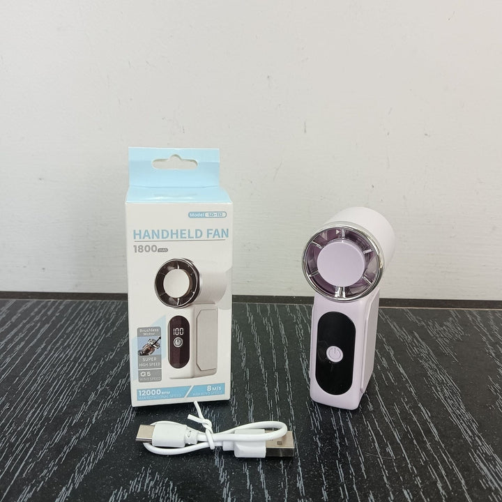 Unisex Portable Hand Fan with Digital Speed Display Kalsten