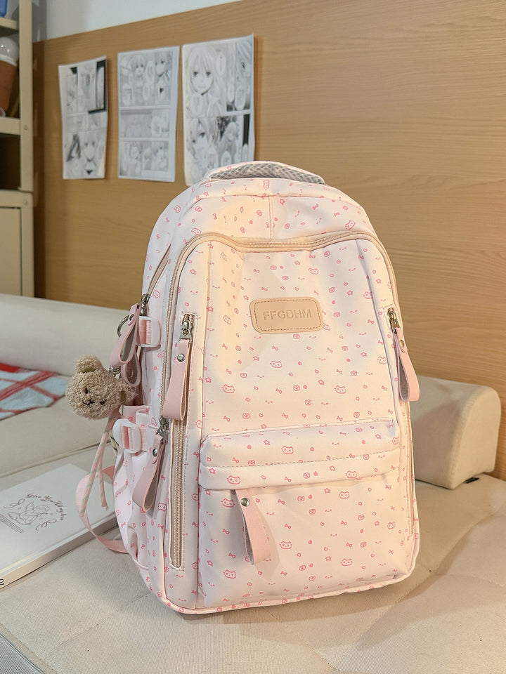 Cute Character-Embellished School Backpack