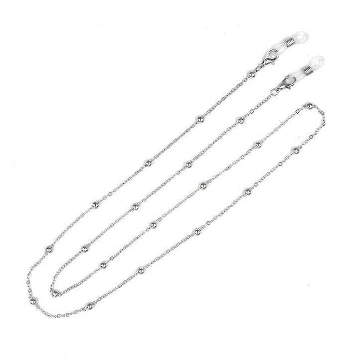 Stylish Glasses Strap Made of Stainless Steel with Bead-Shaped Design Elements Kalsten