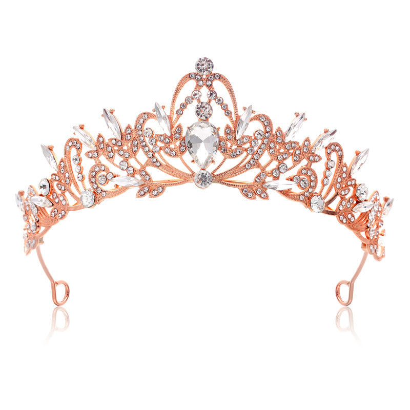 Ladies Elegant Hair Crown with Filigree Crystal Decorations Kalsten