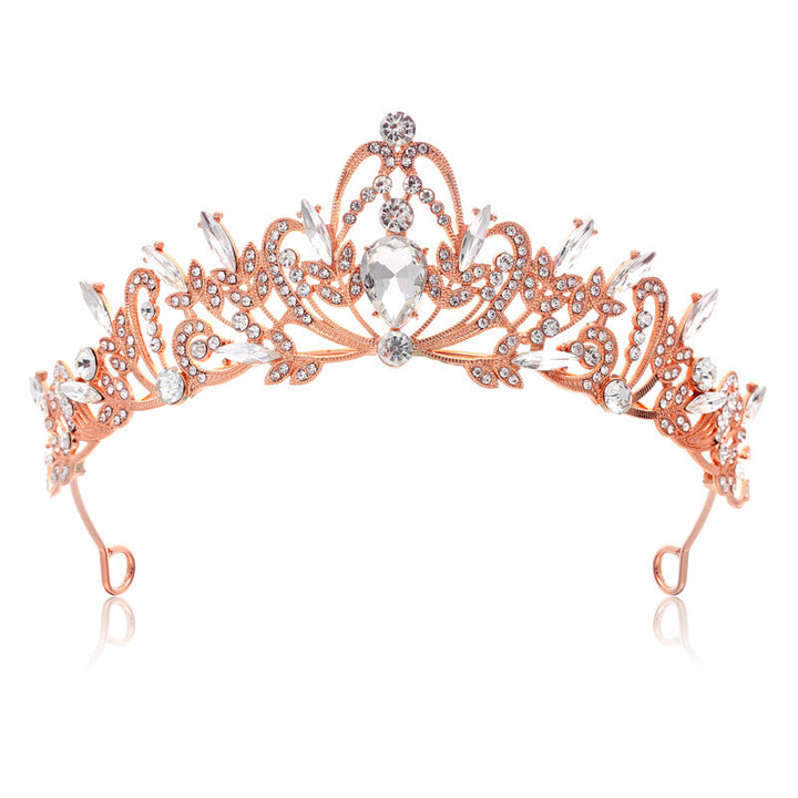 Ladies Elegant Hair Crown with Filigree Crystal Decorations Kalsten