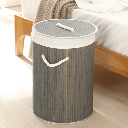 Laundry basket made of natural bamboo by Acalora