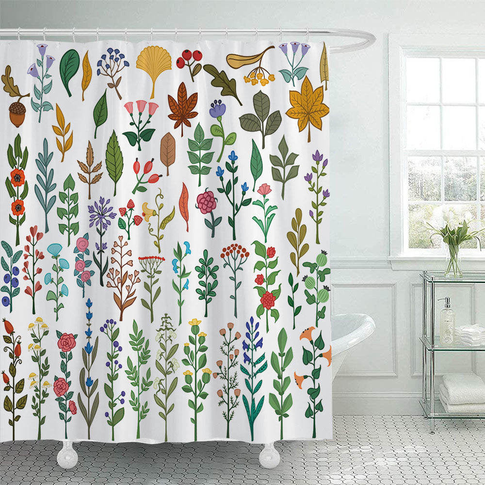 Botanical Illustration Shower Curtain Kalsten