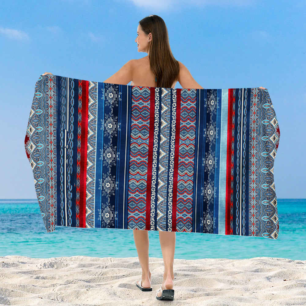 Beach blanket with exclusive geometric tribal design Kalsten
