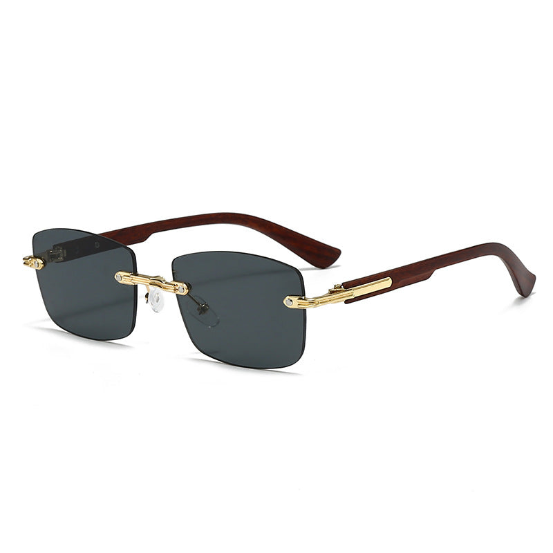 Women's fashionable square sunglasses with elegant wooden accents Kalsten